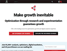 Tablet Screenshot of conversionxl.com